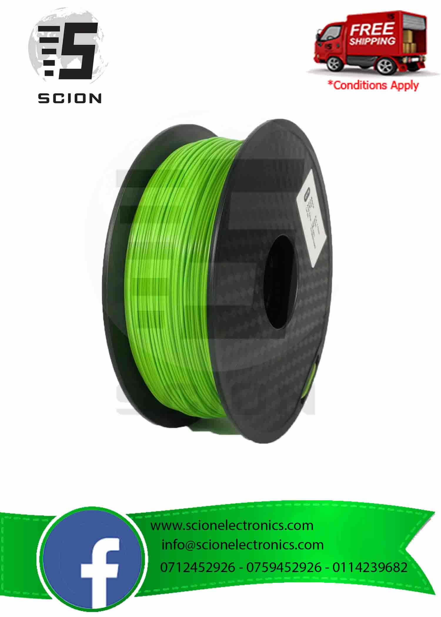 3D Printer Filament ABS 1.75mm Green – Scion Electronics